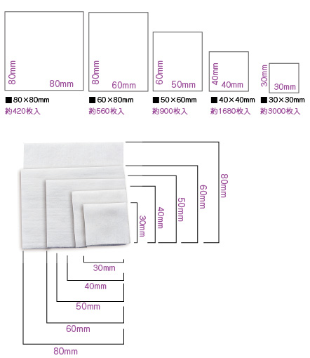 コットン500gサイズ表