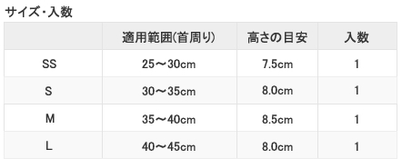 サイズ表