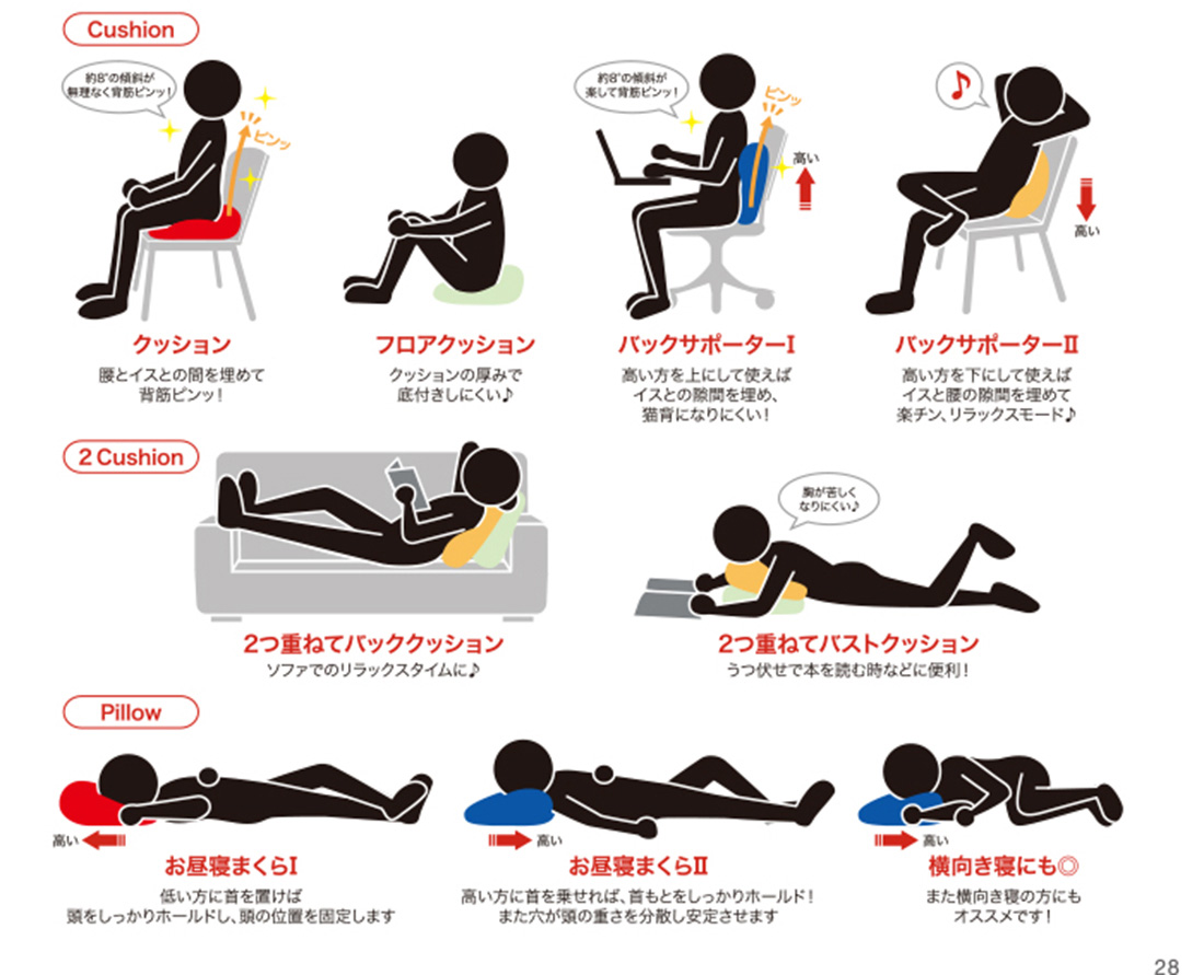 ホールクッションの特徴