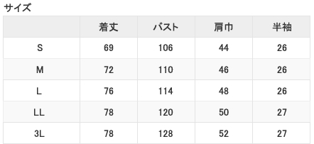 サイズ表