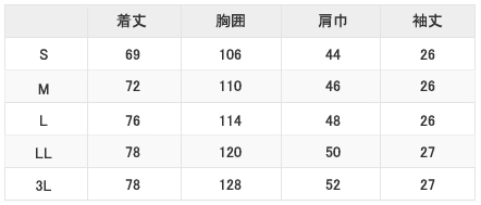 モンブランカラーケーシーサイズ表