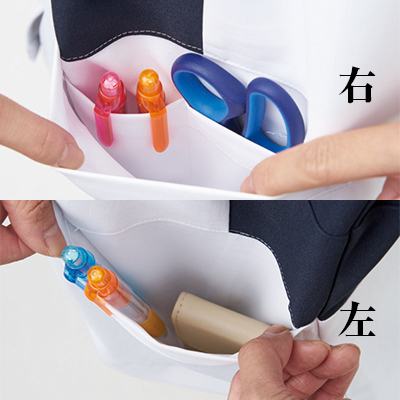 左右脇ポケット二重構造