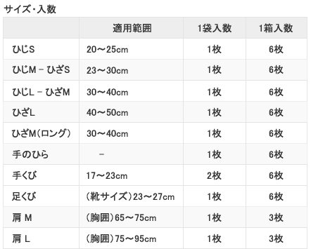 サイズ表